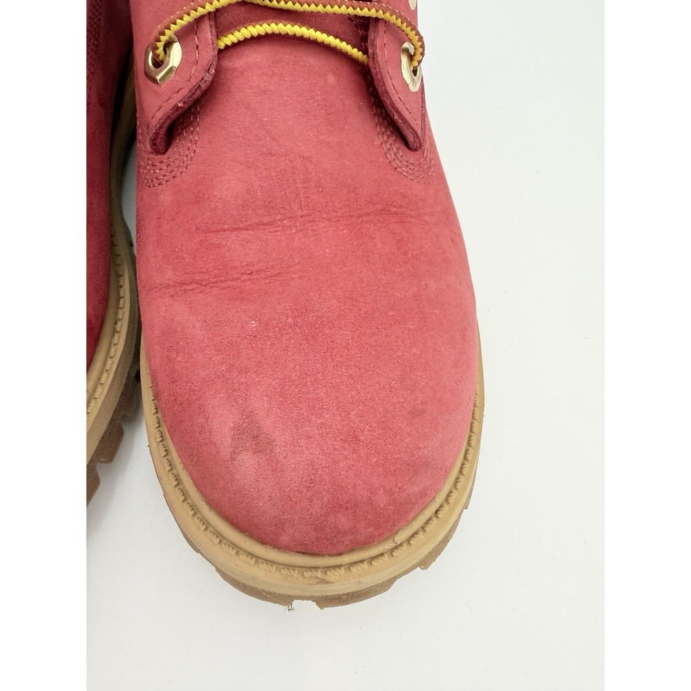 Timberland RARE Youth Red Leather Boot size 6.5 - Picture 3 of 12